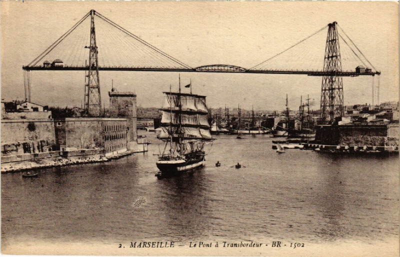 Carte postale ancienne Marseille Le Pont a Transbordeur à Marseille