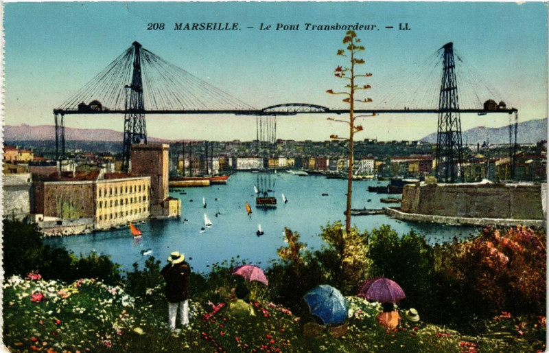 Carte postale ancienne Marseille Le Pont Transbordeur à Marseille