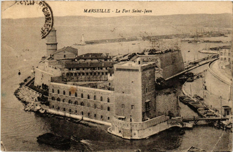 Carte postale ancienne Marseille Le Fort St-Jean à Marseille