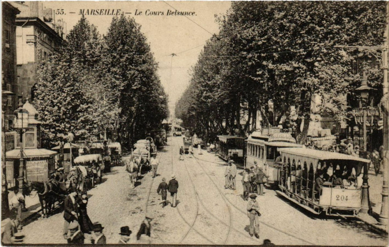 Carte postale ancienne Marseille Le Cours Belsunce à Marseille