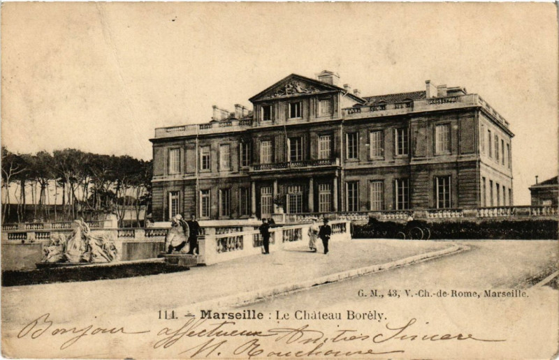 Carte postale ancienne Marseille Le Chateau Borely à Marseille