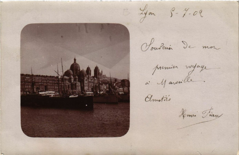 Carte postale ancienne Amities de Marseille à Marseille