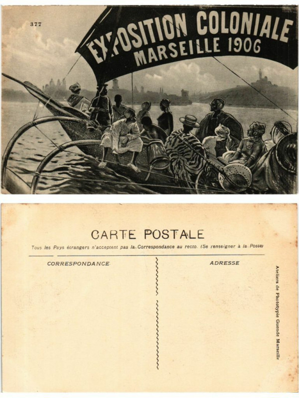 Carte postale ancienne Expo Coloniale Marseille 1906 à Marseille