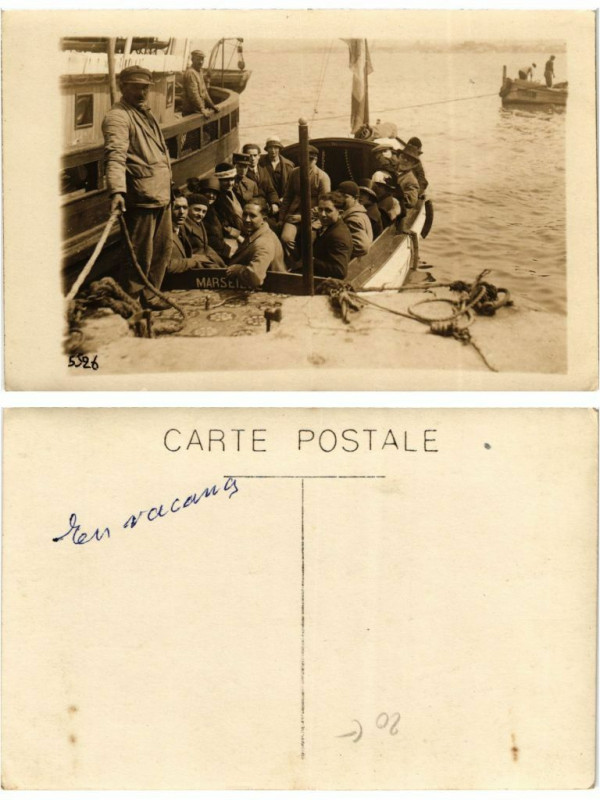 Carte postale ancienne Carte photo 5526 Marseille dans le port à Marseille