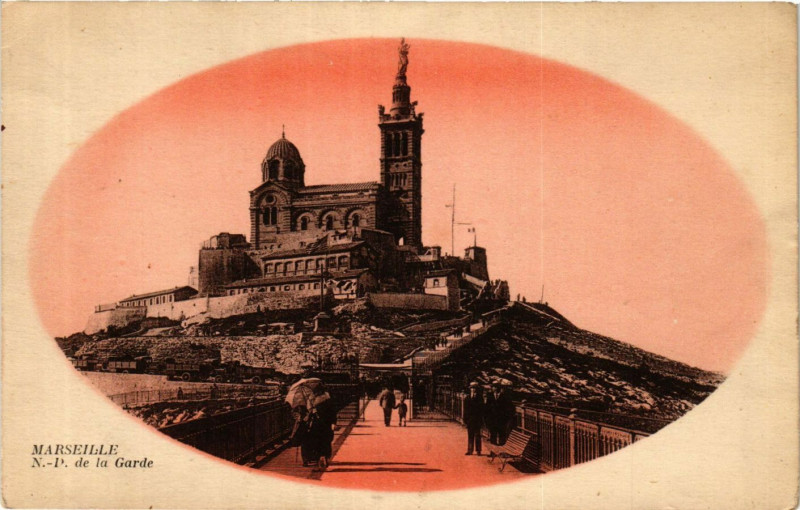 Carte postale ancienne Marseille N.D. de la Garde à Marseille