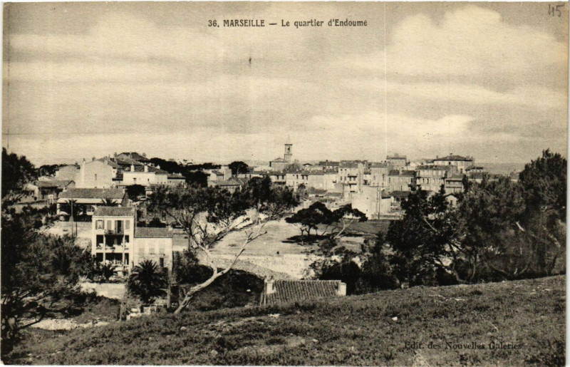 Carte postale ancienne Marseille Le Quartier d'Endoume ` à Marseille