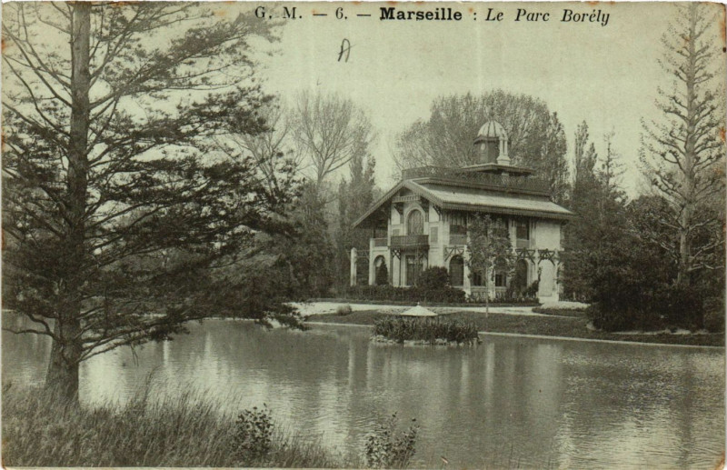 Carte postale ancienne Marseille le Parc Borely à Marseille