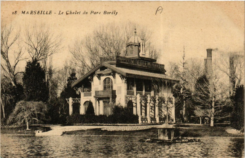 Carte postale ancienne Marseille Le Chalet du Parc Borely à Marseille