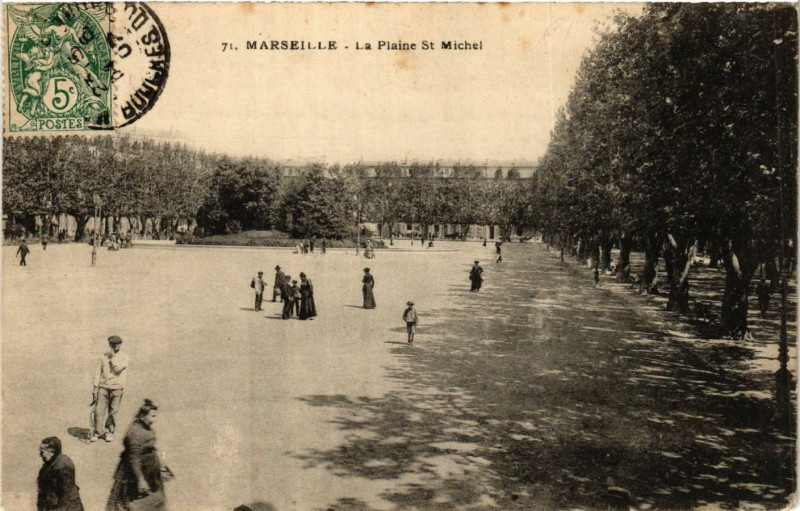 Carte postale ancienne Marseille La Plaine St-Michel à Marseille