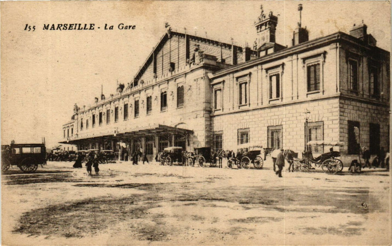 Carte postale ancienne Marseille La Gare à Marseille