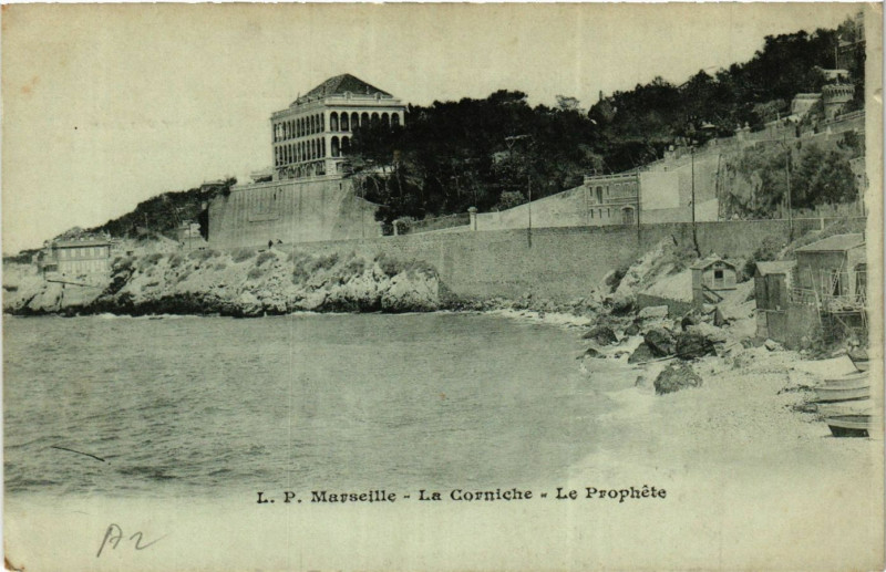 Carte postale ancienne Marseille La Corniche le Prophete à Marseille