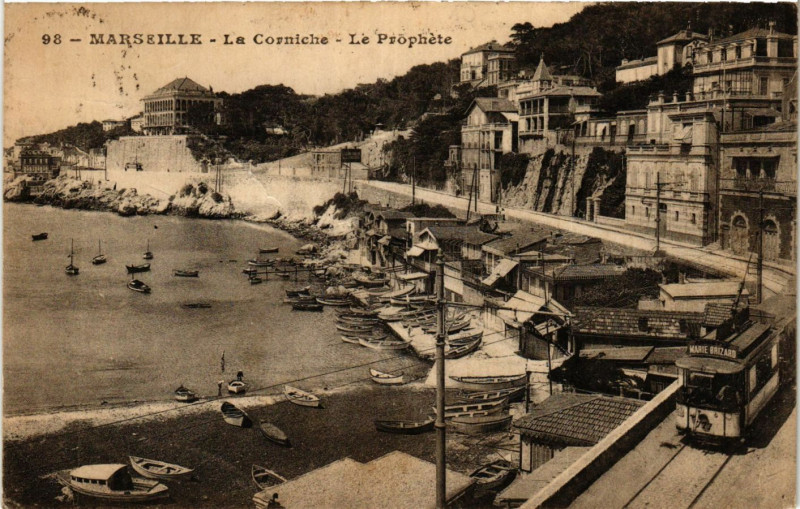 Carte postale ancienne Marseille La Corniche Le Prophete à Marseille