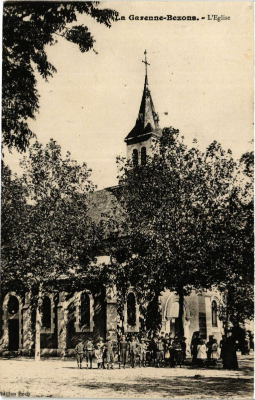 Carte postale ancienne La Garenne Bezons L'Eglise