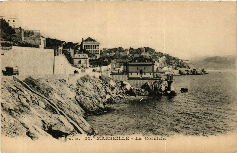 Carte postale ancienne Marseille La Corniche à Marseille