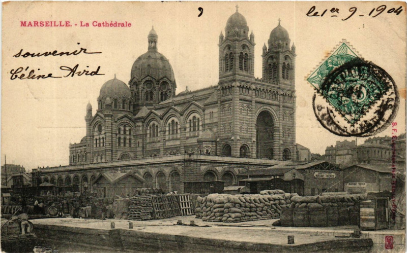 Carte postale ancienne Marseille la Cathedrale à Marseille
