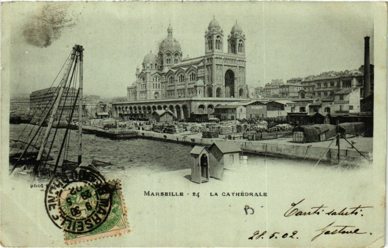 Carte postale ancienne Marseille La Cathedrale à Marseille