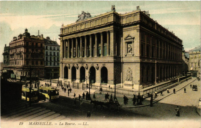 Carte postale ancienne Marseille La Bourse à Marseille