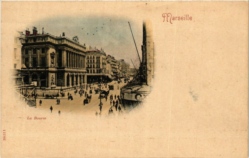 Carte postale ancienne Marseille la Bourse à Marseille