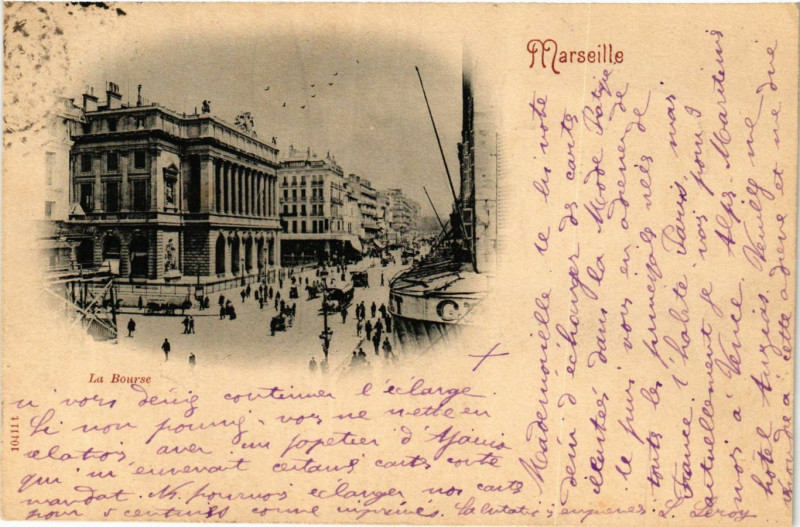 Carte postale ancienne Marseille la Bourse à Marseille