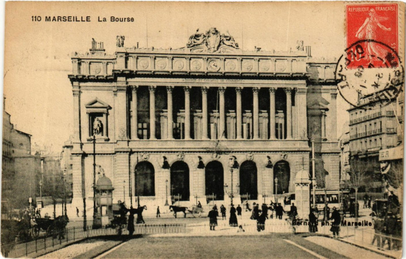 Carte postale ancienne Marseille la Bourse à Marseille