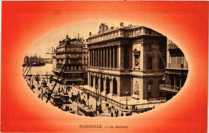 Carte postale ancienne Marseille la Bourse à Marseille
