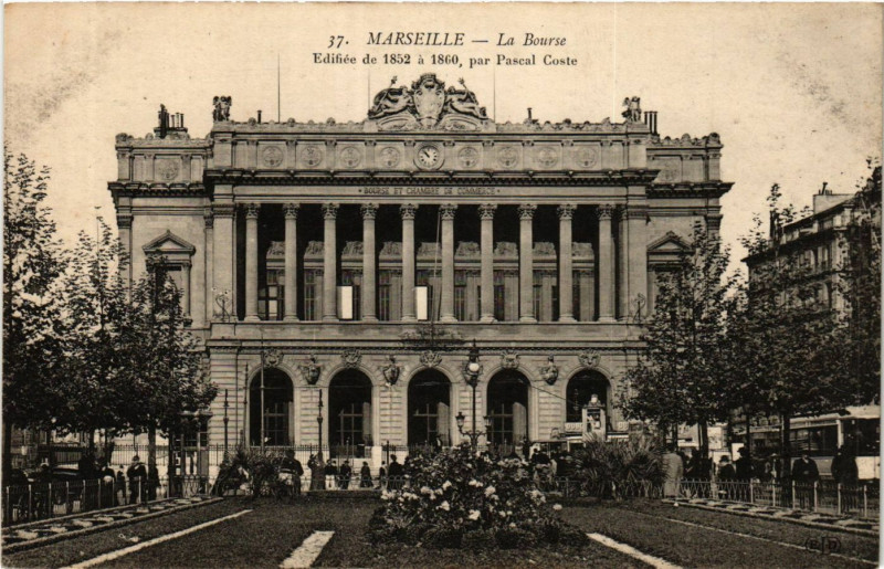 Carte postale ancienne Marseille La Bourse à Marseille