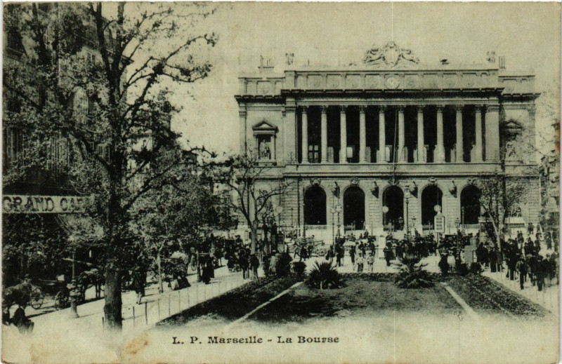 Carte postale ancienne Marseille La Bourse à Marseille