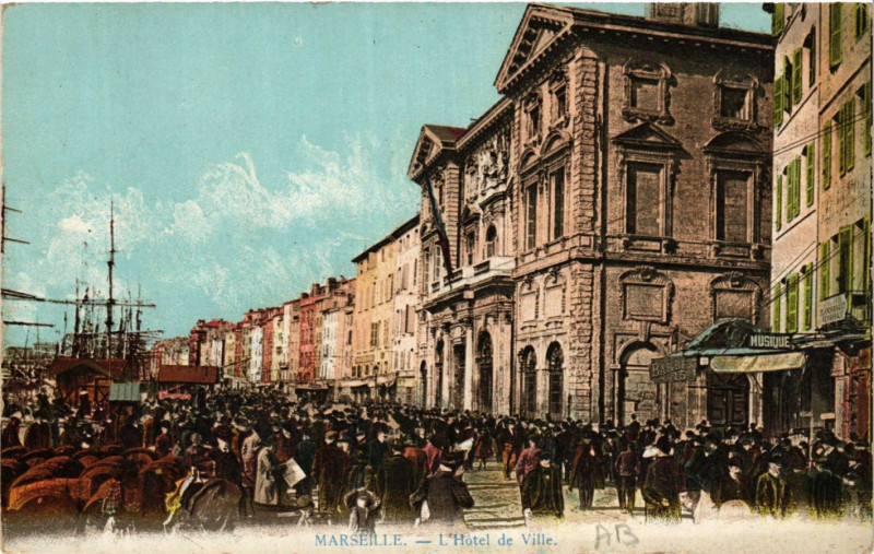 Carte postale ancienne Marseille L'Hotel de Ville à Marseille
