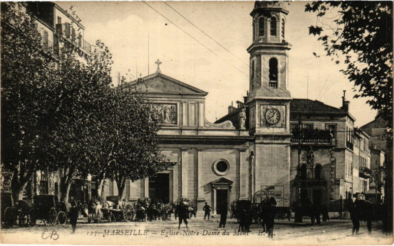 Carte postale ancienne Marseille Eglise N.D. du Mont à Marseille
