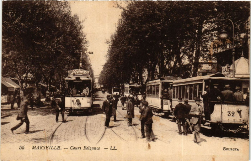 Carte postale ancienne Marseille Cours Belsunce à Marseille
