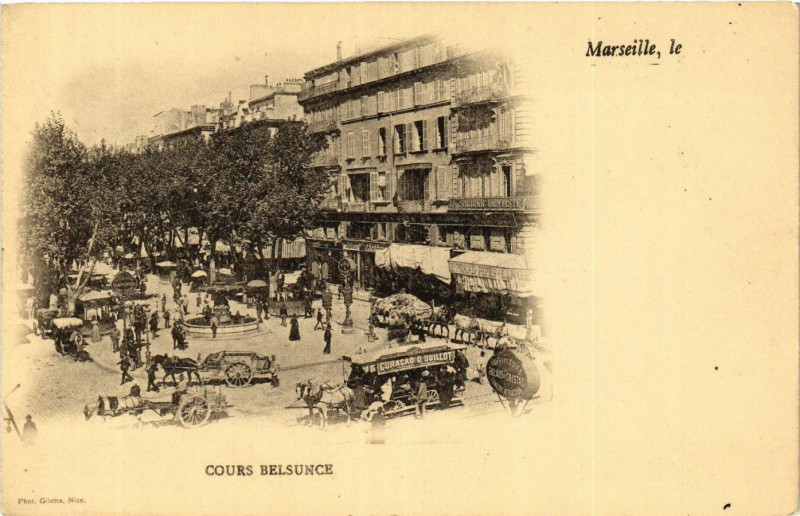 Carte postale ancienne Marseille Cours Belsunce à Marseille