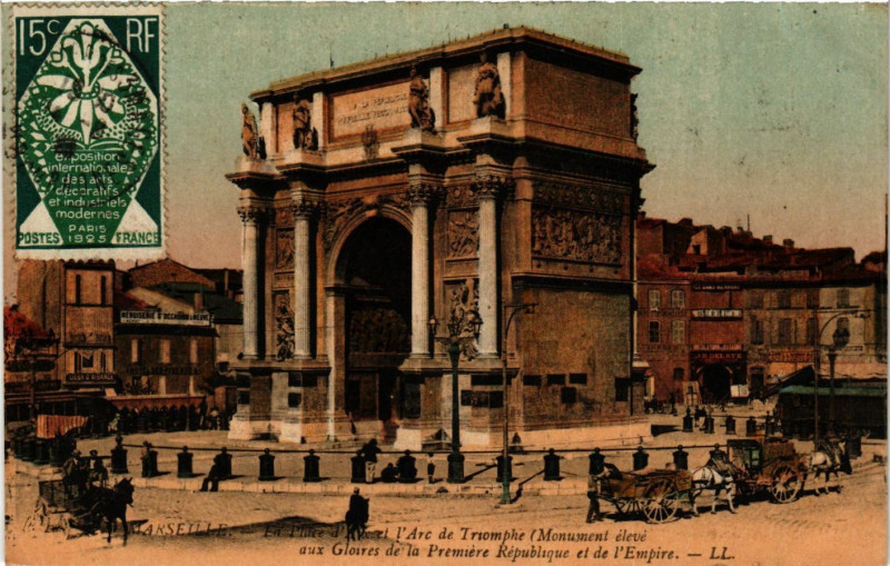 Carte postale ancienne Marseille Arc de Triomphe à Marseille