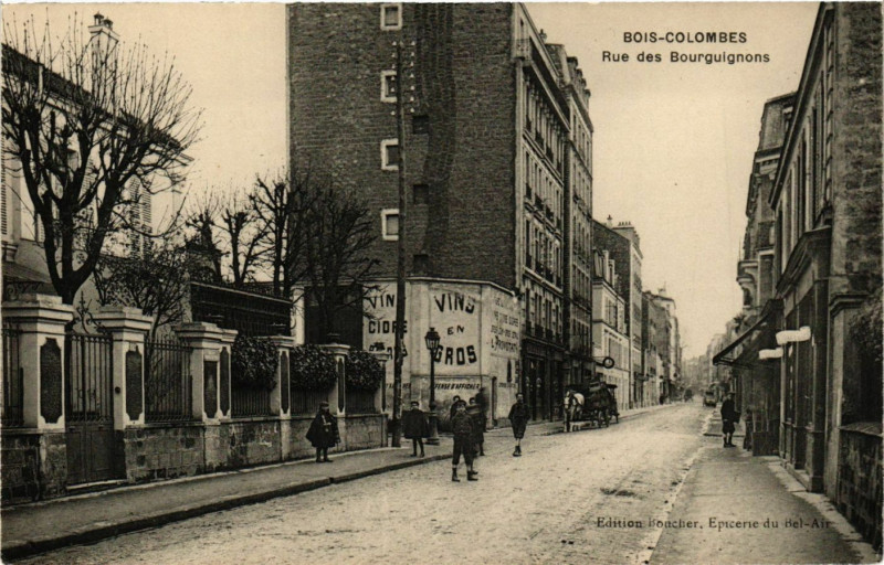 Carte postale ancienne Bois-Colombes Rue des Bourguignons à Bois-Colombes