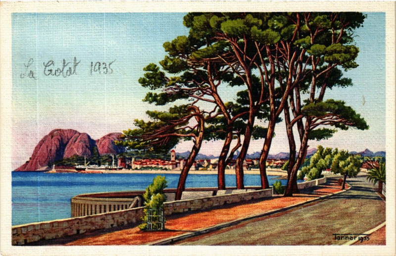 Carte postale ancienne La Ciotat Belvedere de la Plage à La Ciotat