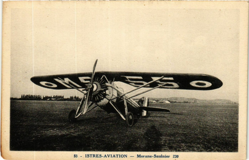 Carte postale ancienne Istres Aviation-Morane Saulnier 230 à Istres