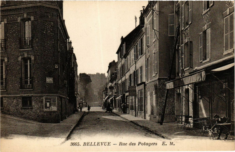 Carte postale ancienne Bellevue Rue des Potagers