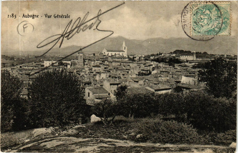 Carte postale ancienne Aubagne Vue générale à Aubagne