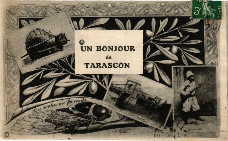 Carte postale ancienne Tarascon Un Bonjour de Tarascon à Tarascon