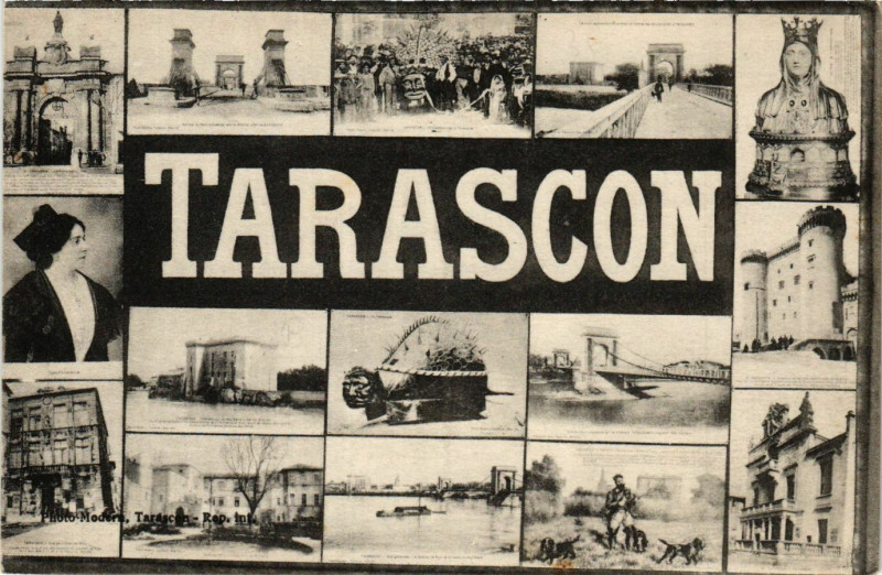 Carte postale ancienne Tarascon Souvenir à Tarascon