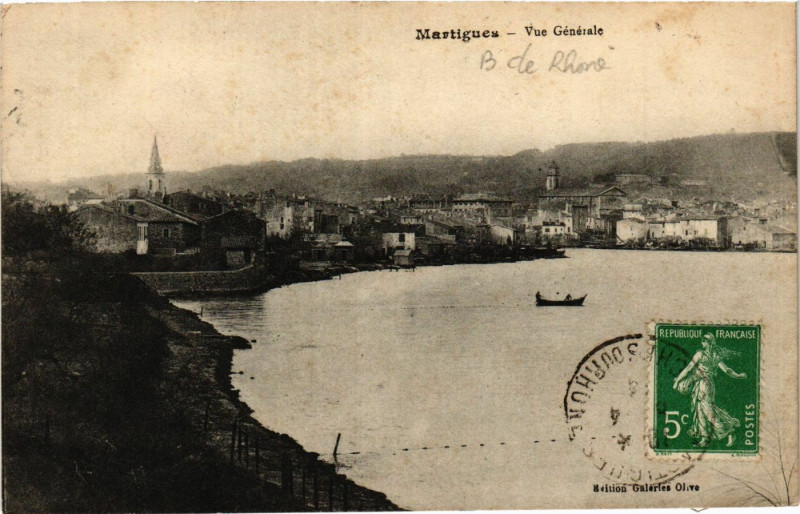 Carte postale ancienne Martigues Vue générale à Martigues