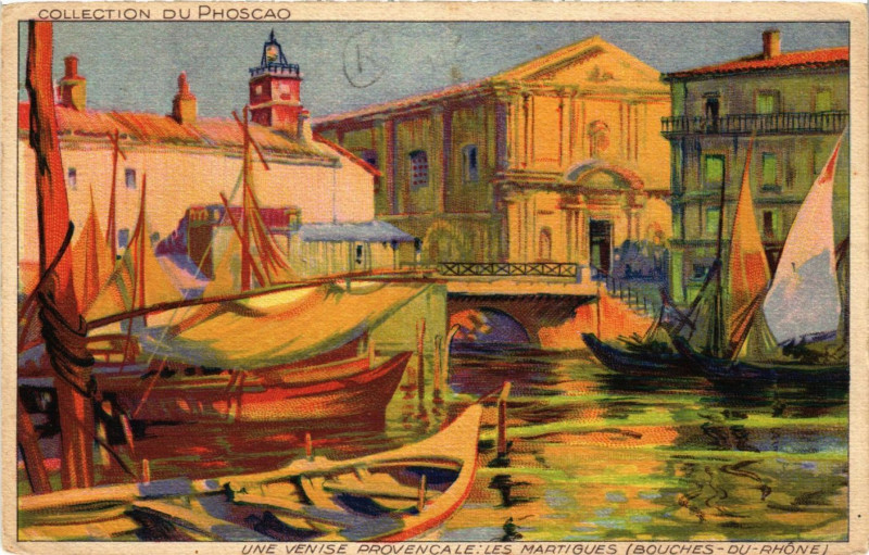 Carte postale ancienne Martigues Une Venise Provencale à Martigues
