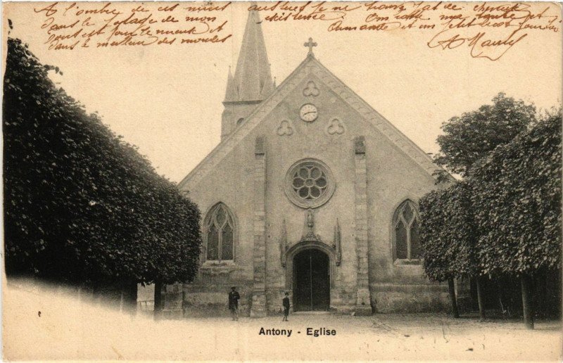 Carte postale ancienne Antony L'Eglise à Antony
