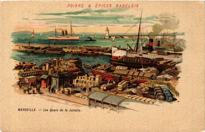 Carte postale ancienne Marseille Les Quais de la Joliette à Marseille