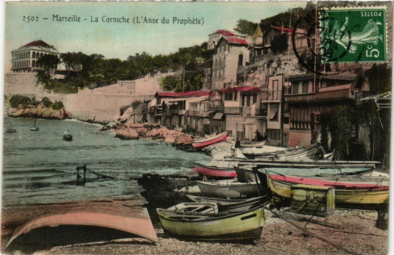 Carte postale ancienne Marseille La Corniche à Marseille
