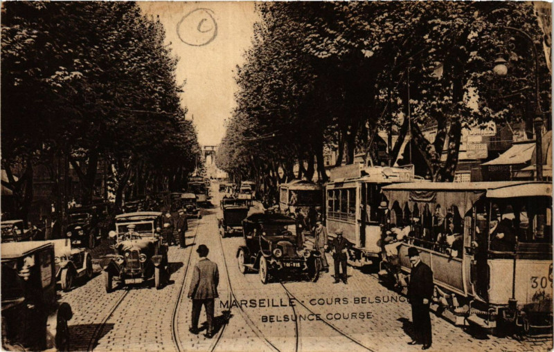 Carte postale ancienne Marseille Cours Belsunce à Marseille