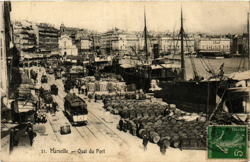 Carte postale ancienne Marseille Quai du Port à Marseille