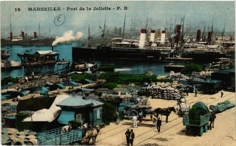 Carte postale ancienne Marseille Port de la Joliette à Marseille