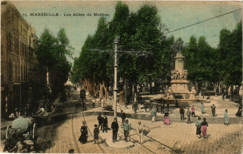 Carte postale ancienne Marseille Les Allees de Meilhan à Marseille