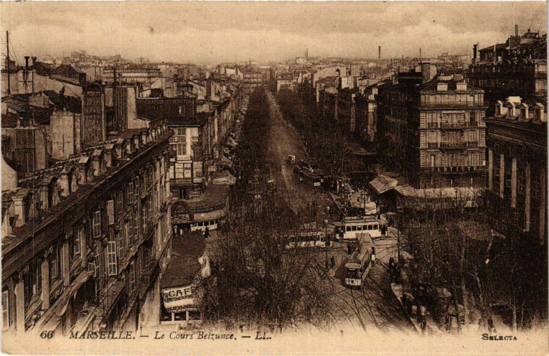 Carte postale ancienne Marseille Le Cours Belsunce à Marseille