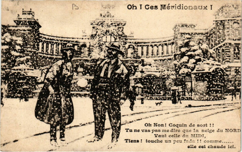 Carte postale ancienne Marseille Oh! Ces Meridinaux à Marseille